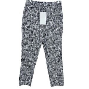 Wildfang Black and White Textured Trousers